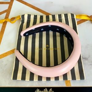 Lele Sadoughi pink padded patent leather headband
